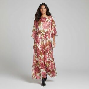 $148 NWT Women’s Joyfolie Mia Joy Severine Bourganvilla Floral Maxi Dress Sz M